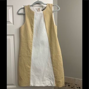 Tibi - size 6 
    White and khaki dress
    Cotton - feels like a stiff linen
